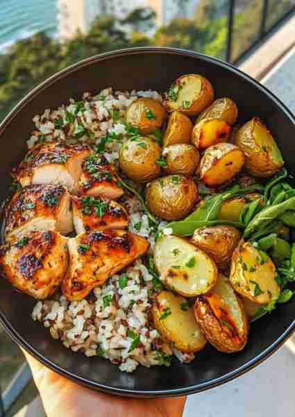 🌰 Creamy Garlic Chestnut Chicken with Crispy Sage Potatoes is a cozy, indulgent dish perfect for th...