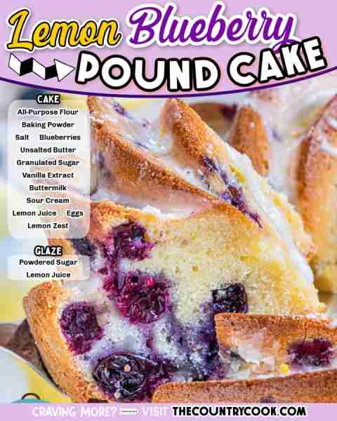 Fruity, flavorful and perfect for summer, this Lemon Blueberry Pound Cake is baked to perfection and...