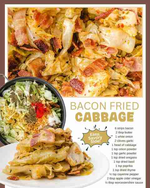 Savory, smoky, and full of flavor! 🥓 This Southern Fried Cabbage is comfort food at its finest! Cra...