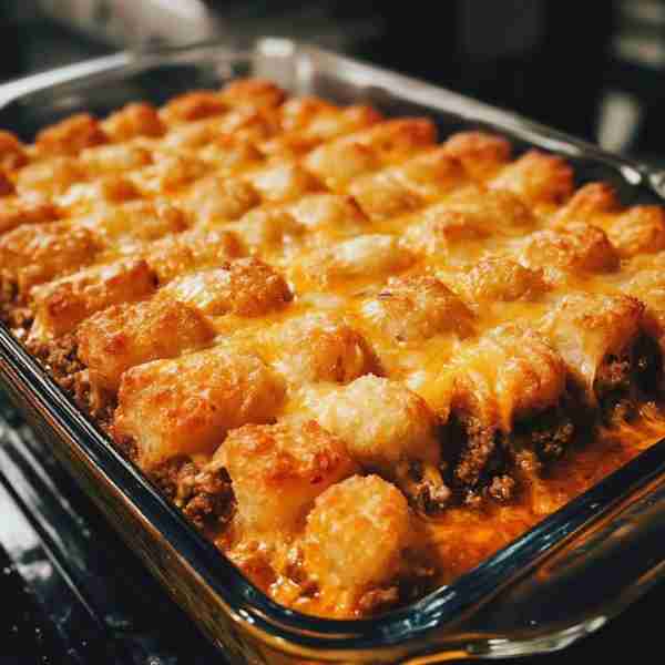🍽️ Cheesy Tater Tot Meatloaf Casserole 🧀 Comfort food at its finest! This hearty casserole combines...