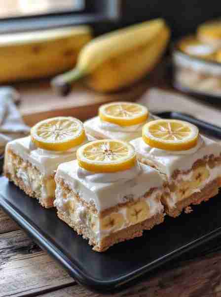Banana Pudding Cheesecake Squares with Meringue Topping Ingredients For the Cheesecake Layer: 2 cups...