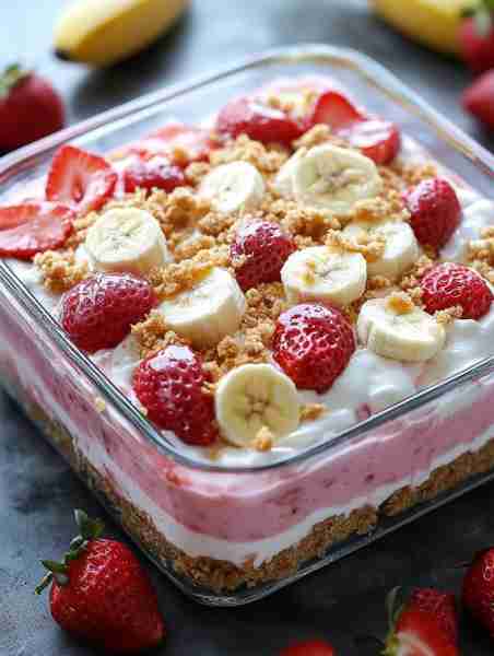 Strawberry Crunch Cheesecake and Banana Pudding Cheesecake 🍓🍌🍰 A fruity and creamy twist that wil...