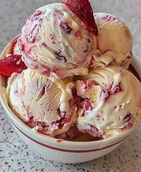 - **Strawberry Vanilla Bean Ice Cream** This homemade ice cream blends the natural sweetness of str...