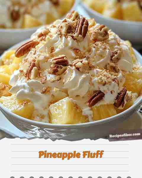 Pineapple Fluff 🍍 Indulge in this creamy tropical delight! 📋 Ingredients - 1 can crushed pineap...