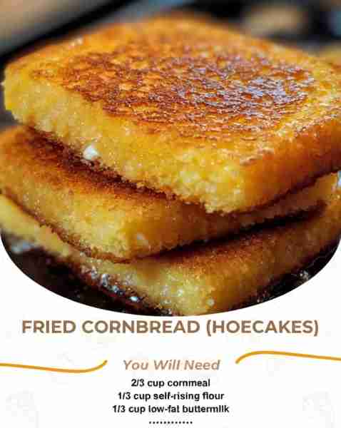 🌽 Crispy Southern Fried Cornbread (Hoecakes) Golden, crunchy, and full of old-fashioned flavor! Ser...