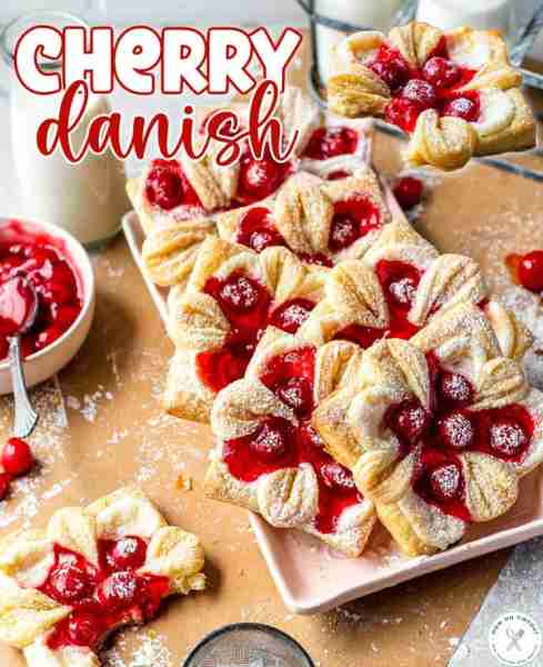 I've been getting LOTS of requests for this one! Cherry Cheese Danish 🍒 Fancy enough for special oc...