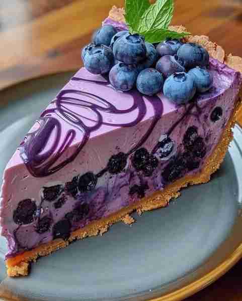 💜🍇 Heavenly Blueberry Bliss No-Bake Cheesecake Ingredients: 2 cups crushed graham crackers 1/2 cup...