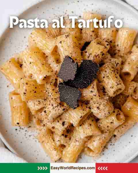 🇮🇹 Pasta al Tartufo (Rigatoni with Truffle Sauce) Luxuriously creamy rigatoni pasta scented with ear...