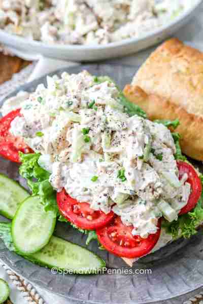 Keep this easy Classic Chicken Salad recipe on hand for last-minute sandwich prep when last-minute i...
