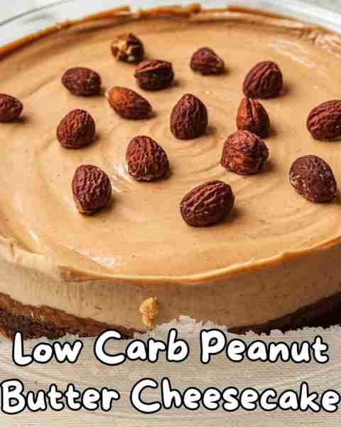 ⬇️ Low Carb Peanut Butter Cheesecake 😋⬇️ Indulge in this delicious Low Carb Peanut Butter Cheesecak...