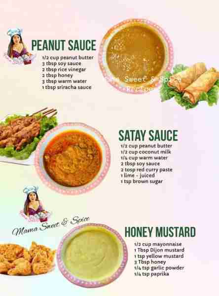 Delicious Dipping Sauces from my collection of 2024 Note: I use low sodium soy sauce in all my recip...