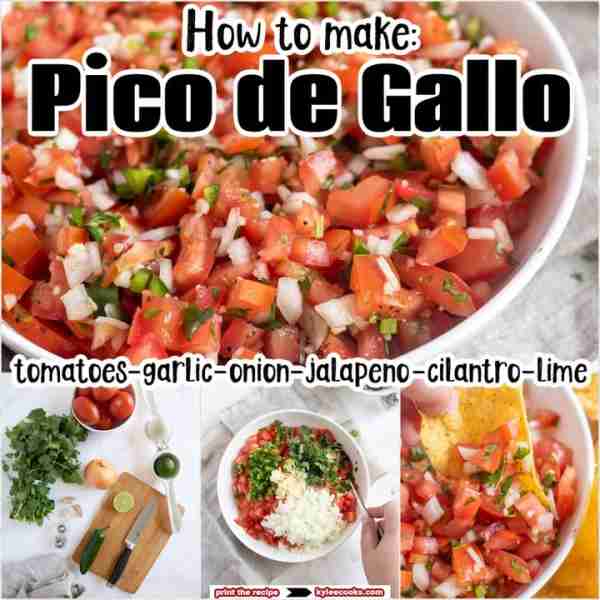 Pico de Gallo is a classic Mexican inspired salsa, using tomato, onion, cilantro, jalapeno and limes...
