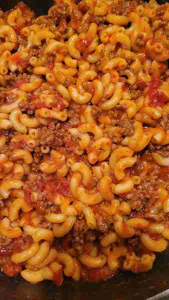 My mom's goulash recipe. One of my all time favorite quick, easy and cheap meals! 1 lb ground beef,...