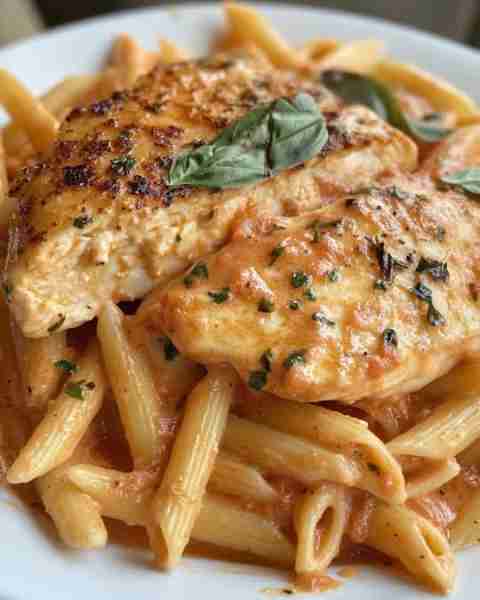 Creamy Tomato Basil Chicken with Penne Velvety Tomato Basil Chicken Pasta Delight Ingredients: 2 bon...