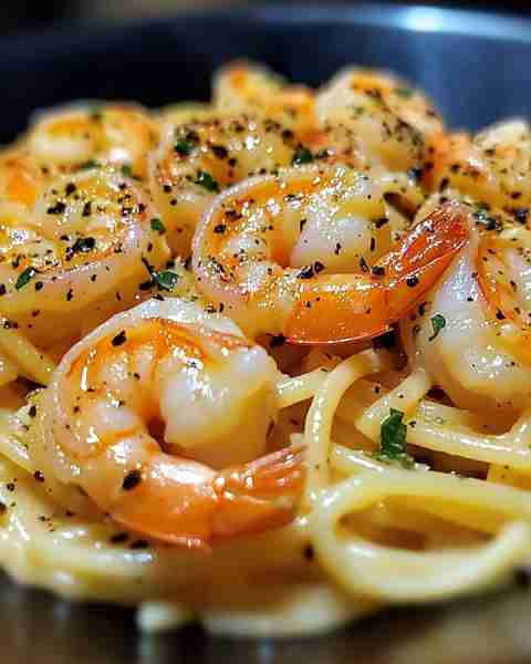 Garlic Shrimp Pasta Ingredients: - 8 oz spaghetti - 1 lb shrimp, peeled and deveined - 4 cloves ga...