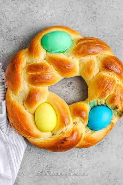 Put your leftover Easter candy to work to make this gorgeous and tasty Easter bread! Comment RECIPE...