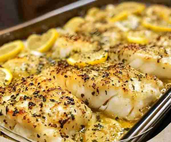 Baked Cod with Lemon and Garlic Ingredients: 4 (6 oz) cod fillets 2 tbsp olive oil 3 cloves garlic,...