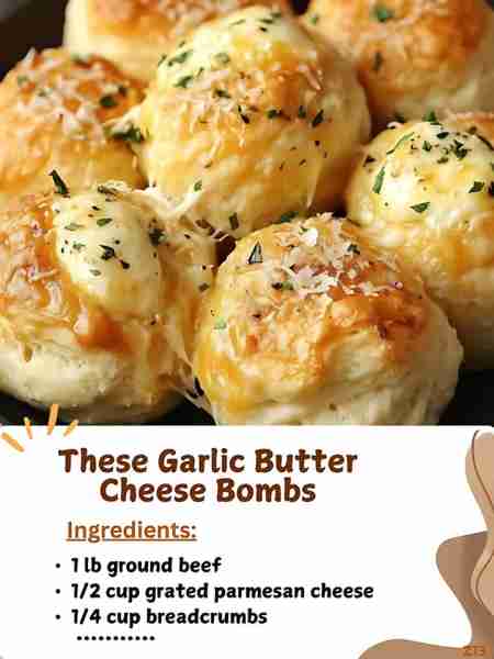 A warm, gooey treat bursting with melted cheese and savory garlic butter! These Garlic Butter Cheese...