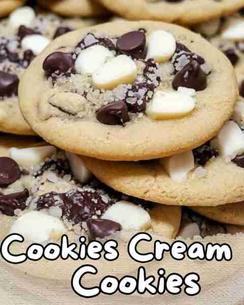 ⬇️ Cookies Cream Cookies 😋⬇️ Indulge in a delightful treat with these Cookies Cream Cookies! Perfec...