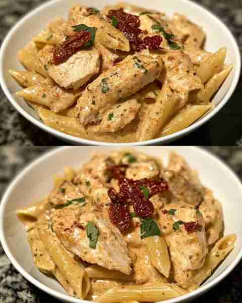 Herb Chicken Pasta with Sun-Dried Tomato Cream Savory Herb Chicken Pasta in Sun-Dried Tomato Cream S...
