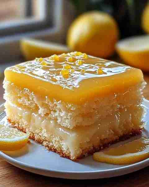 Lemon Condensed Milk Drizzle Cake🍰 Ingredients: 1 can (14 oz) sweetened condensed milk 🥛 1/2 cup u...