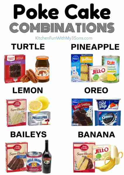 25 EASY Poke Cake Combinations! - Full Recipes 👇