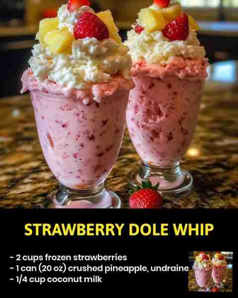 Strawberry Dole Whip Get ready to indulge in a tropical treat that will transport you to paradise wi...