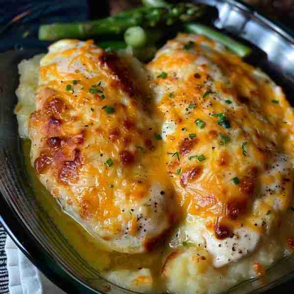 Cheesy Ranch Chicken *Ingredients * 2 chicken breasts 1/2 cup Mayo (or a block of cream cheese, soft...