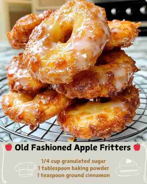🍎 Old Fashioned Apple Fritters 🍎 Ingredients For the Fritters: 2 cups all-purpose flour 1/4 cup gr...
