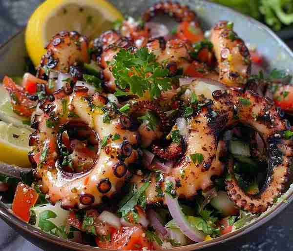🐙🐙🐙 Octopus Salad 🐙🐙🐙 🍋🥗 Perfect for impressing your guests or treating yourself to a taste...