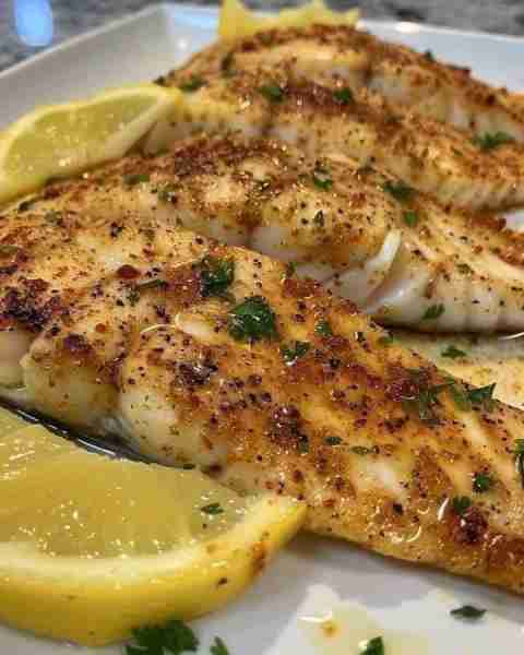 Lemon Butter Fish Fillet - Don't Lose This Recipe!❤ For the Fish: 4 white fish fillets (such as cod,...