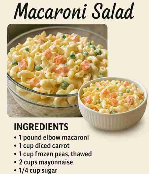 This Easy Macaroni Salad recipe is the perfect side dish to bring to Summer BBQ's, parties and more!...