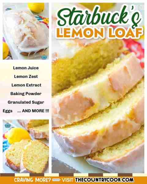 This Copycat Starbuck’s Lemon Loaf is homemade and full of lemon flavor with a simple lemon glaze on...