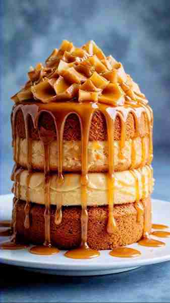 Decadent Caramel Crunch Cake Ingredients: For the Cake Layers: 2½ cups all-purpose flour 1½ tsp baki...
