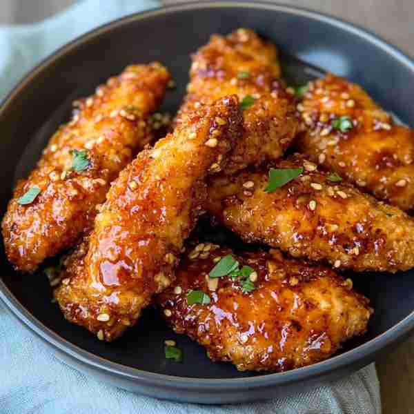 Air Fryer Honey Garlic Chicken Tenders Ingredients: 1 lb chicken tenders 2 tbsp olive oil Salt and p...