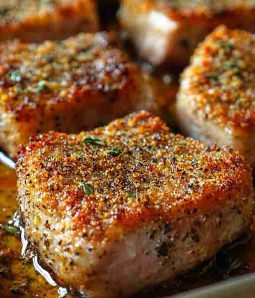 asParmesan Baked Pork Chops Ingredients: ● 4 bone-in or boneless pork chops ● ½ cup grated Parmesan...