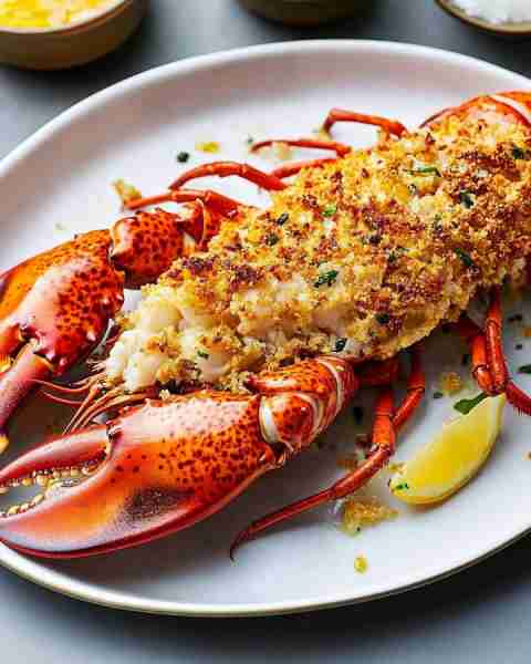 Easy and Elegant Baked Stuffed Lobster 🦞✨ Ingredients: - 2 whole lobsters, cooked and halved - 1...