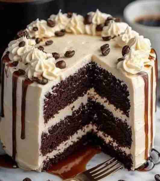 😋💕White Chocolate Mocha Dream Cake😋💕 Ingredients: For the Mocha Cake: 2 ½ cups all-purpose flou...
