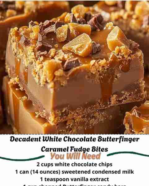Indulge in these rich and creamy bites packed with white chocolate and Butterfinger goodness! Perfec...