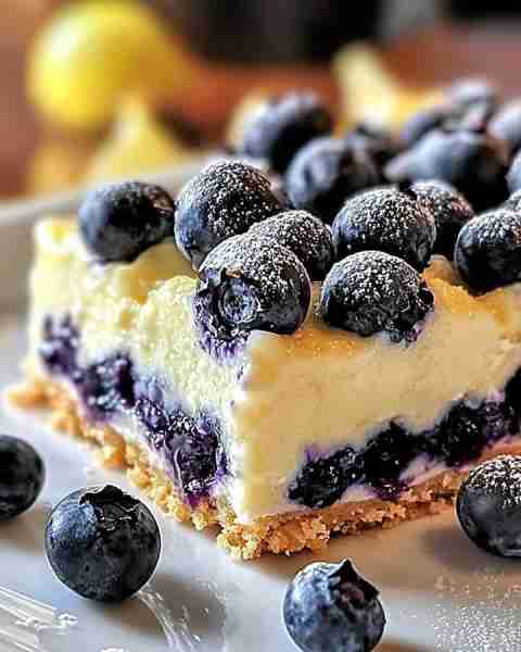 🍋🫐 Lemon Blueberry Cheesecake Bars 🫐🍋 📝 Ingredients: For the Crust: 1½ cups graham cracker crum...