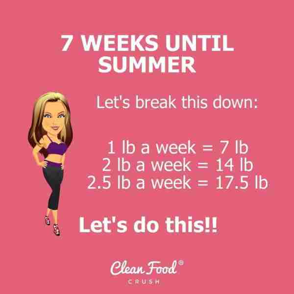Can you believe it?! Only about 7 Weeks Until Summer! Do you have a few Goals to Reach? https://clea...