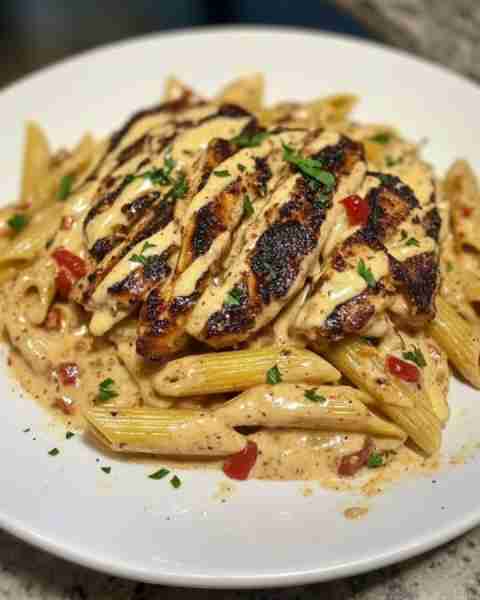 Garlic Butter Chicken Penne in Creamy Cajun Sauce Ingredients: 2 boneless, skinless chicken breasts,...