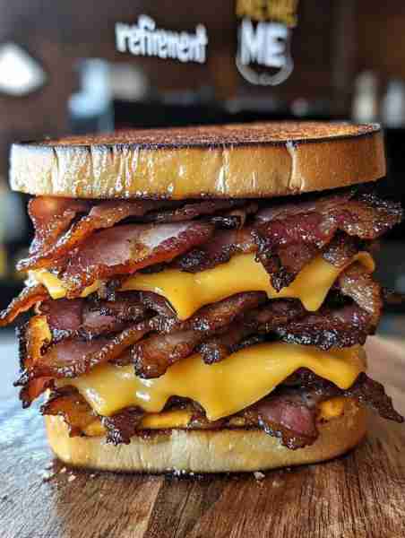 Ultimate Grilled Meat & Cheese Sandwich 🍞🥩🧀 Ingredients: For the Sandwich: 4 slices of thick whit...