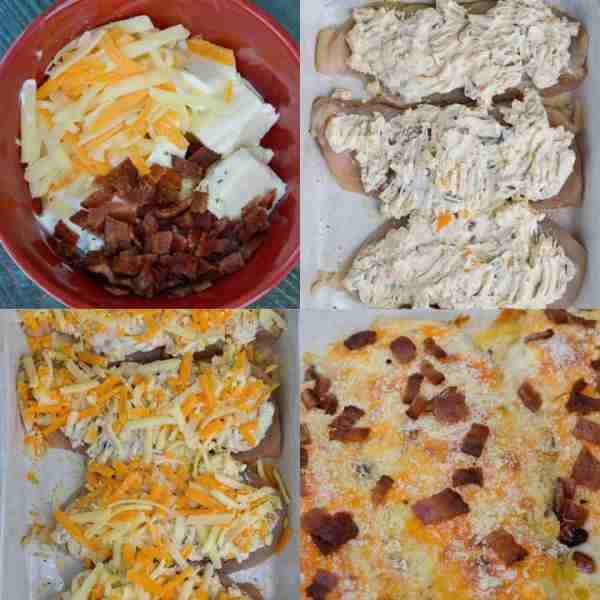 This easy, cheesy chicken bacon ranch bake is perfect for picky eaters!