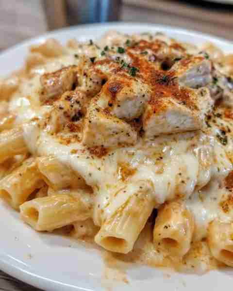 Cheesy Cajun Chicken Alfredo with Ziti Pasta Ingredients: 2 boneless, skinless chicken breasts, cut...