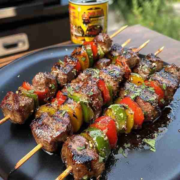 Steak Skewers Ingredients (Serves 4-6)For the marinade: 1/4 cup soy sauce 1/4 cup olive oil 2 tbsp W...