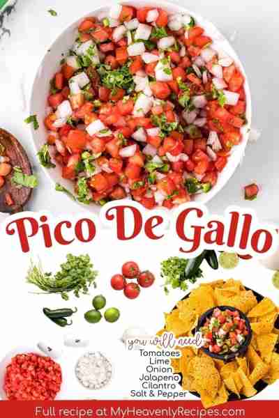 HOMEMADE PICO DE GALLO...the best topping for tacos or burrito bowls!! Recipe: https://myheavenlyrec...
