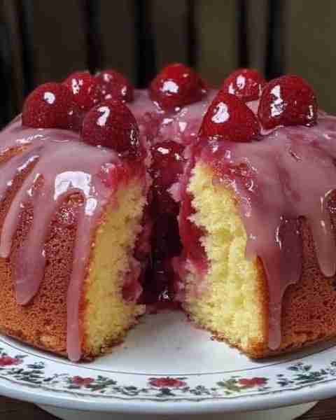 Strawberry Cheesecake Pound Cake 🍓🍰 Rich Strawberry Cheesecake Pound Cake with a Creamy Filling In...