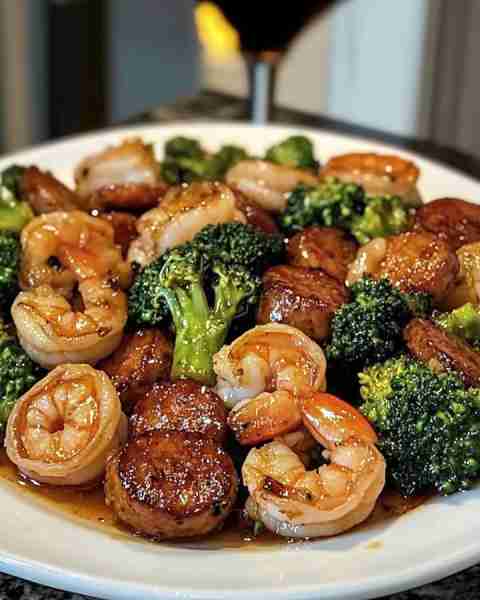 Honey Garlic Shrimp, Chicken & Broccoli 🦐🥦 Ingredients: - 1 pound shrimp, peeled and deveined - 8...