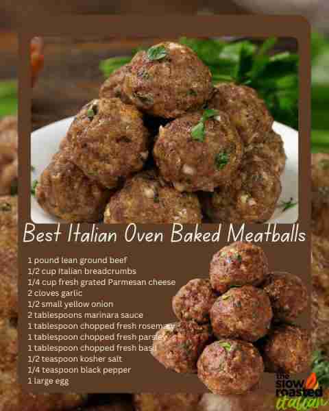 The Best Italian Meatballs!! 😋 ⬇️ 1 pound lean ground beef 1/2 cup Italian breadcrumbs 1/4 cup fres...